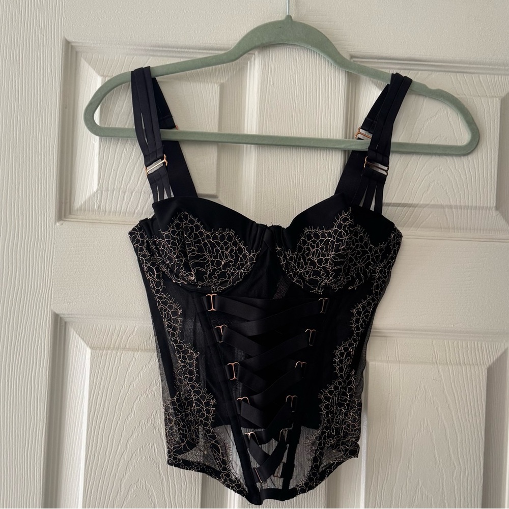 Victoria's Secret Black Lace Corset